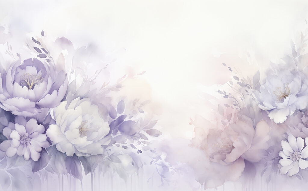 Schilderij van bloemen en bladeren Schilderij van bloemen en bladeren