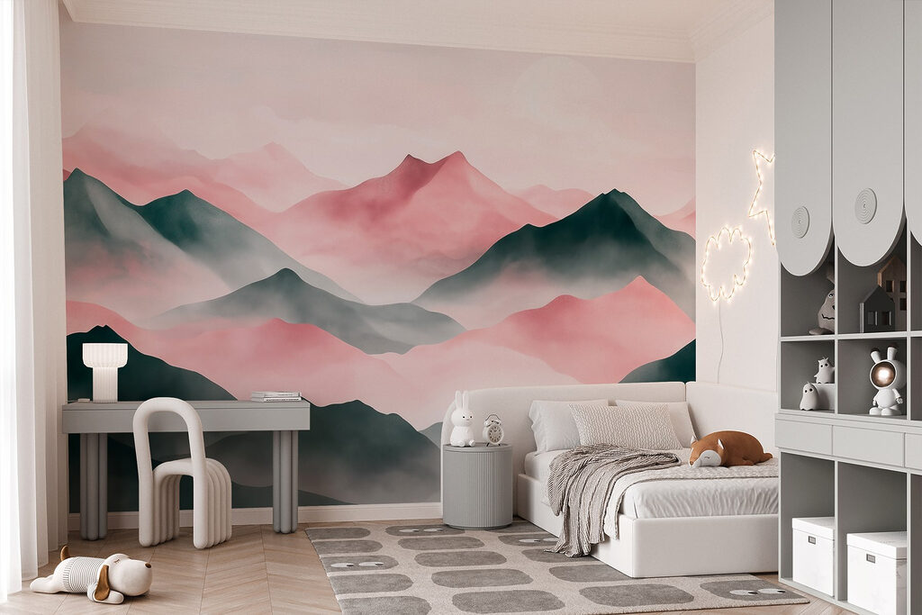 Mountain range with fog Mountain range with fog