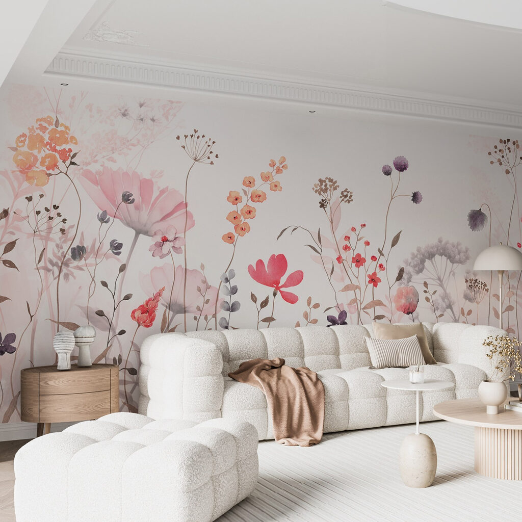 Painting of flowers and plants