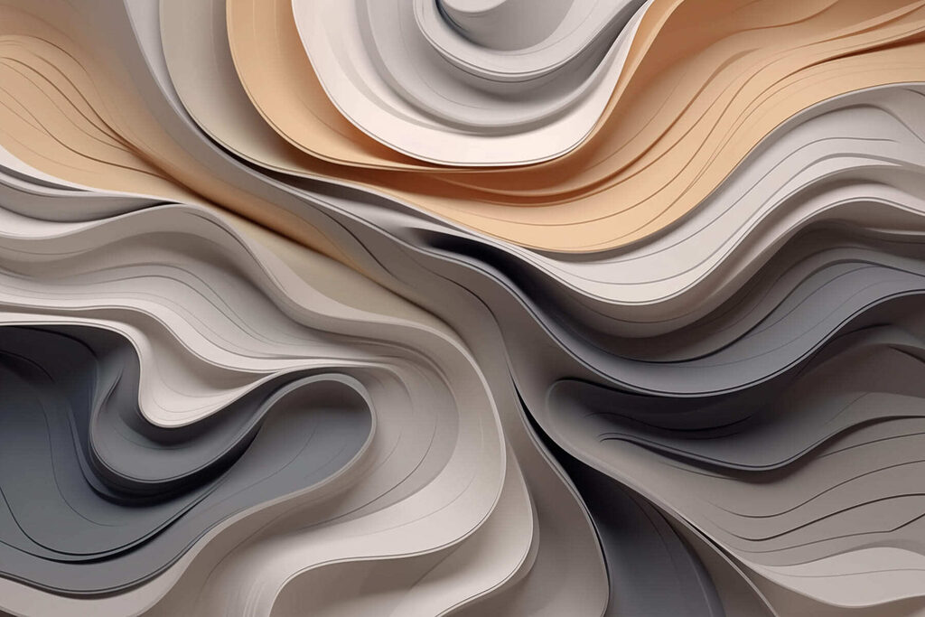 Soft curves in muted tones