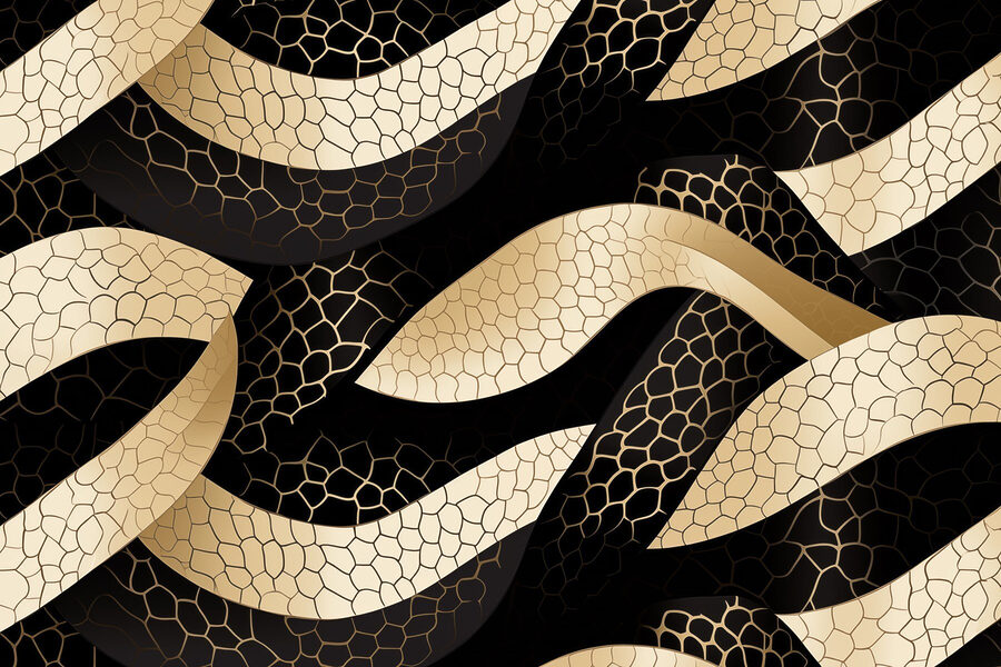 Abstract patroon met vloeiende vormen.