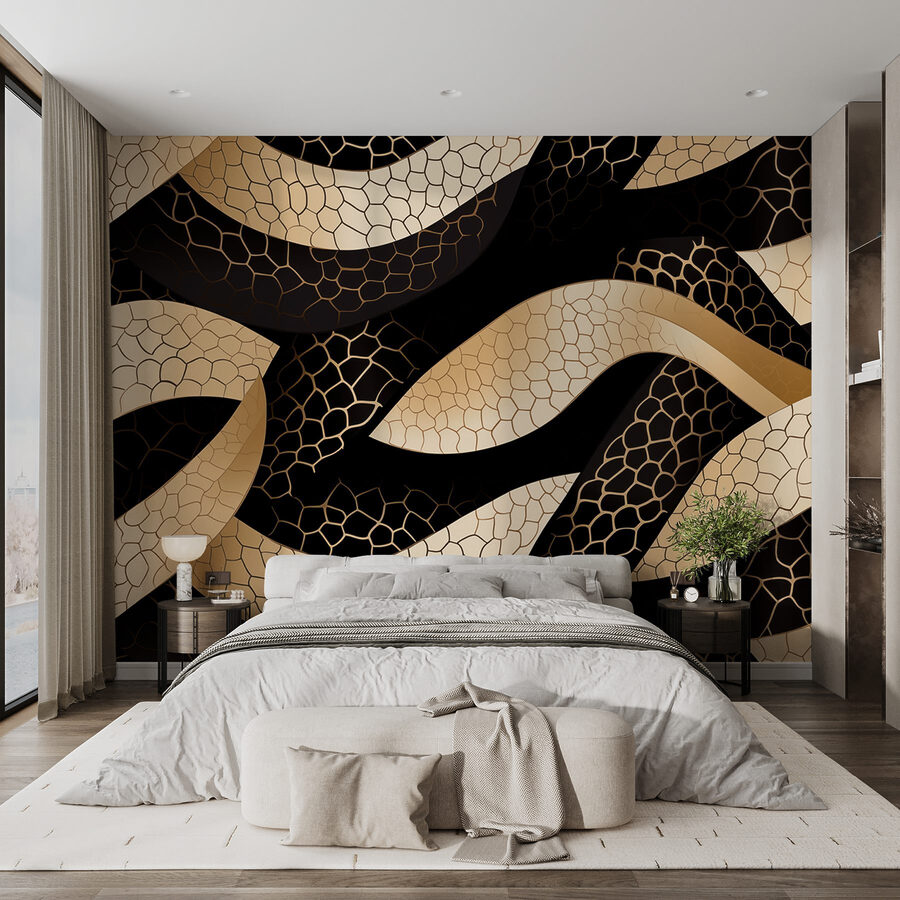 Abstract patroon met vloeiende vormen.