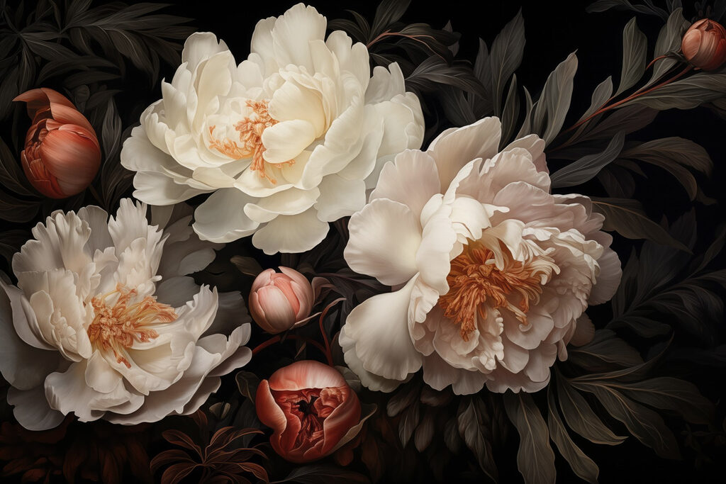 Groep witte bloemen Groep witte bloemen