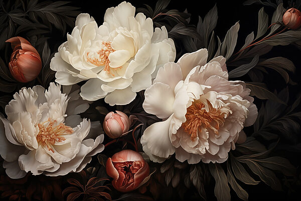 Groep witte bloemen Groep witte bloemen