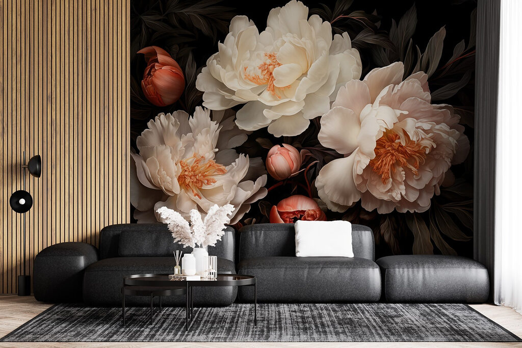 Group of white flowers Group of white flowers