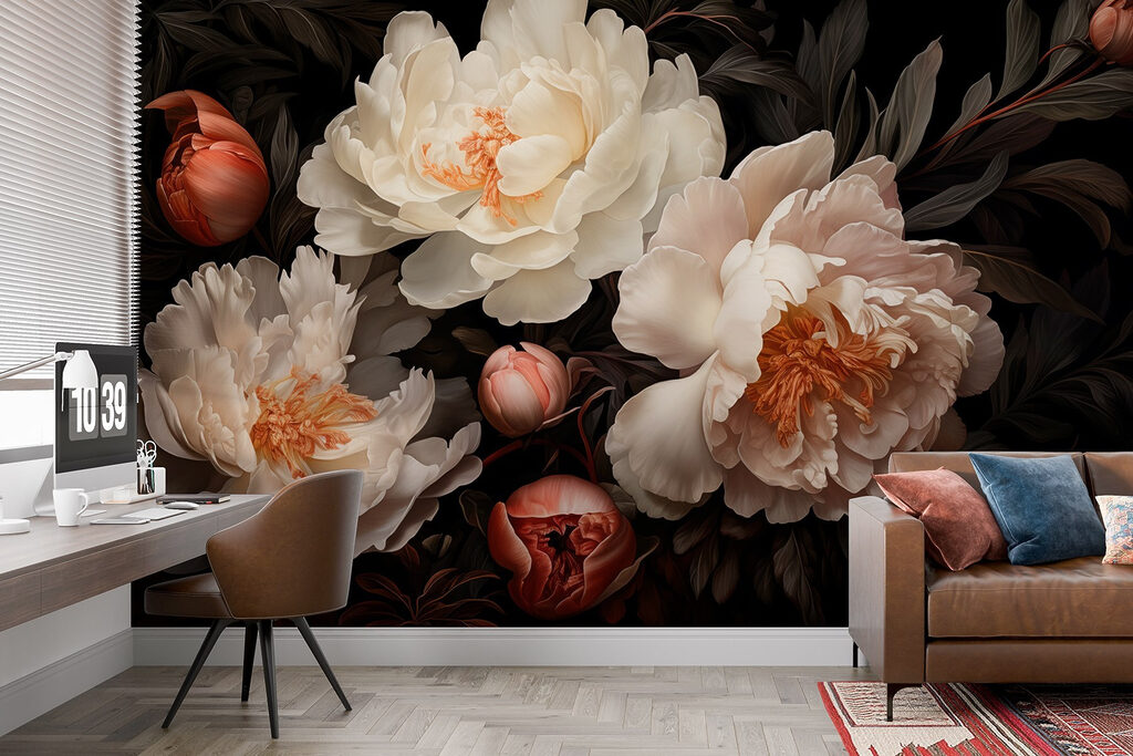 Group of white flowers Group of white flowers