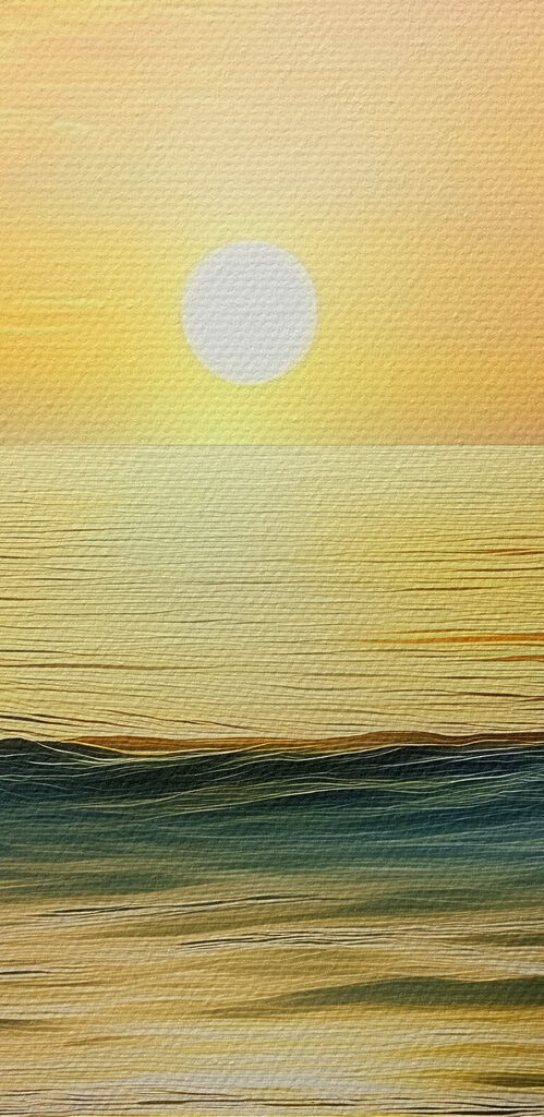 Sunset over a body of water Sunset over a body of water