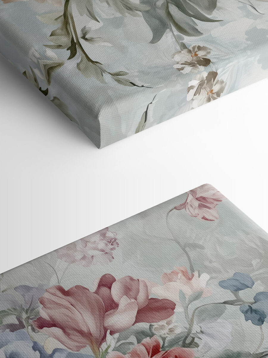 Schilderij van bloemen in een vaas