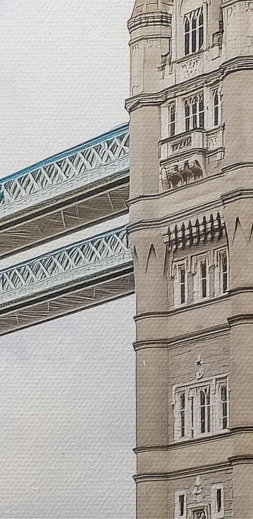 Bridge with towers and a bridge over water