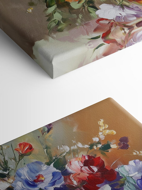 Schilderij van bloemen in een vaas Schilderij van bloemen in een vaas