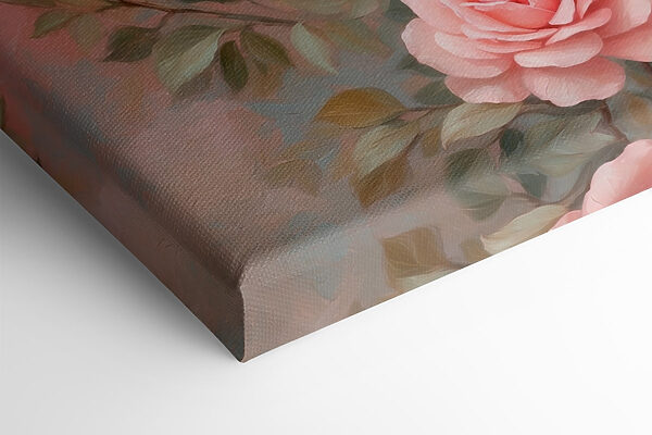 Schilderij van roze rozen Schilderij van roze rozen