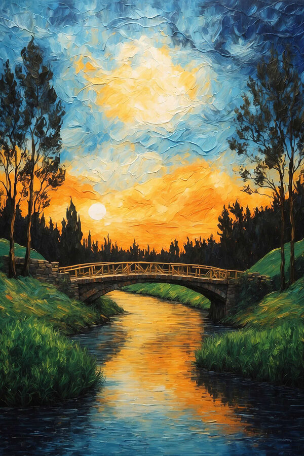 Brug over een rivier Brug over een rivier