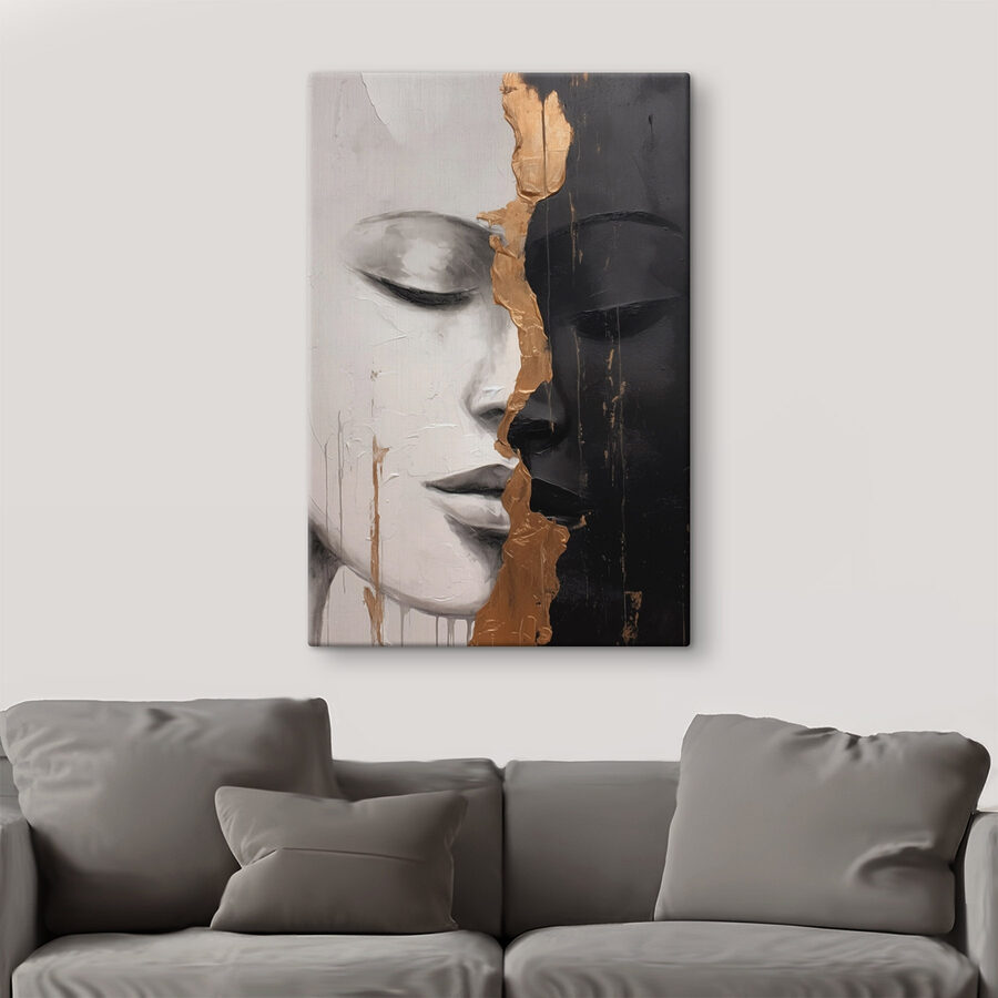 Canvas Schilderijen Fluisteringen van eenheid en contrast - Afbeelding 3