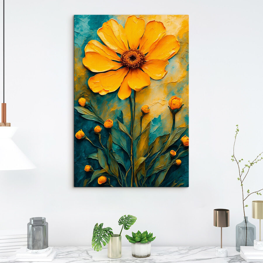 Schilderij van een bloem