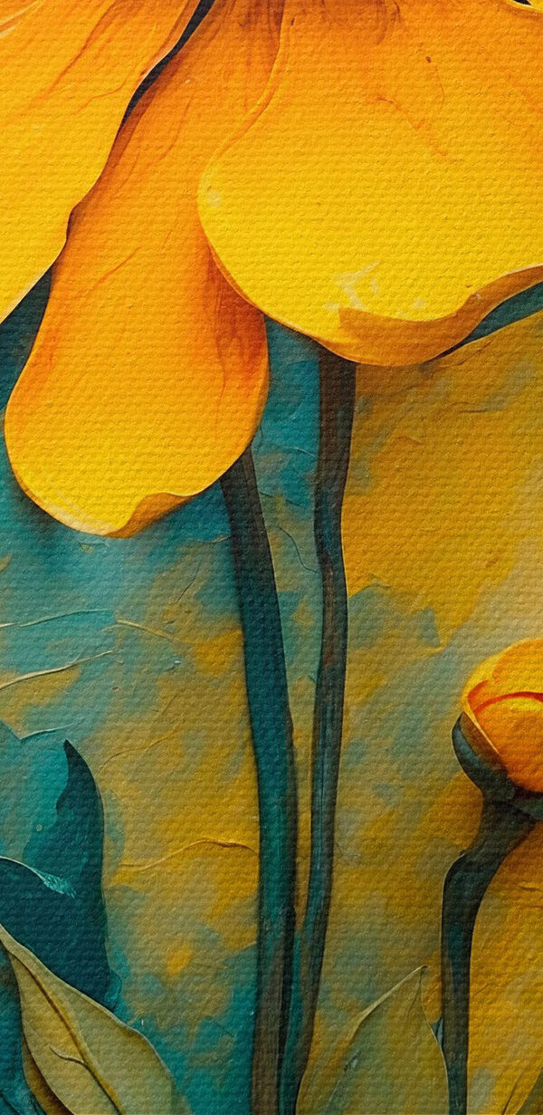 Schilderij van een bloem Schilderij van een bloem
