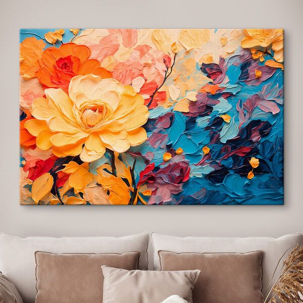 Schilderij van een bloem Schilderij van een bloem