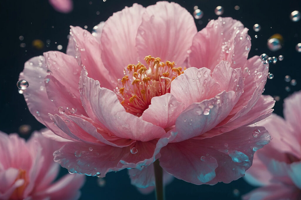 Delicate petals in tranquil water