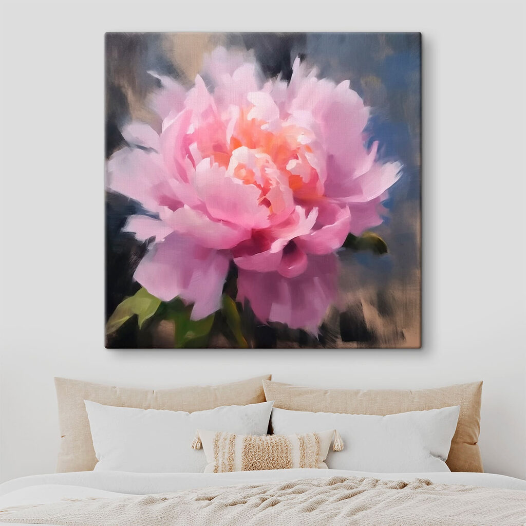 Roze bloem met groene bladeren s43216pib1m 1024x1024 - Roze bloem met groene bladeren - tegory