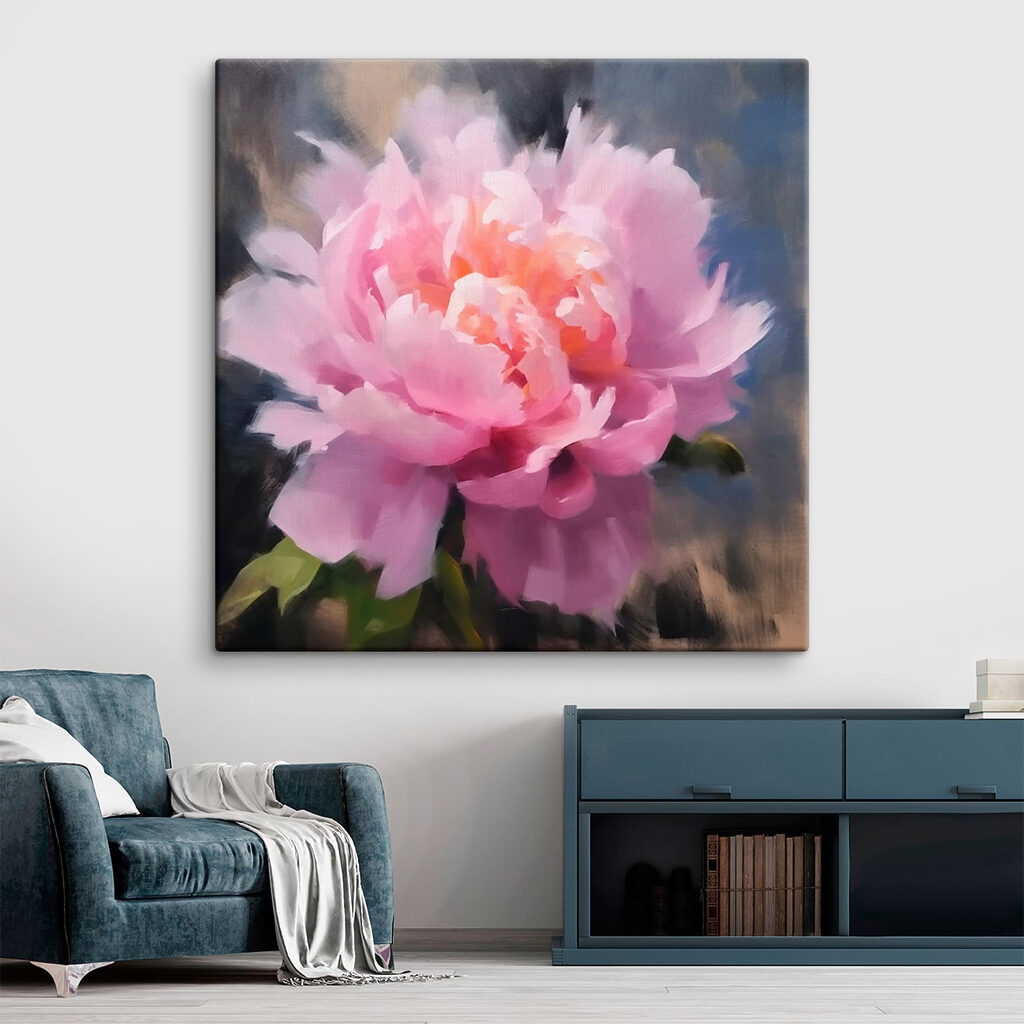 Roze bloem met groene bladeren s43216pig1 1024x1024 - Roze bloem met groene bladeren - tegory