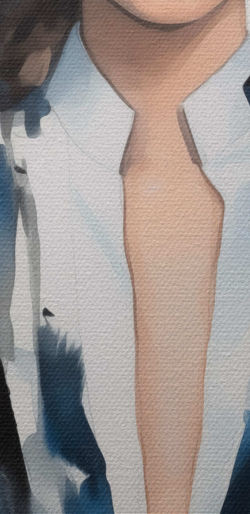 Vrouw in een gestreept jasje