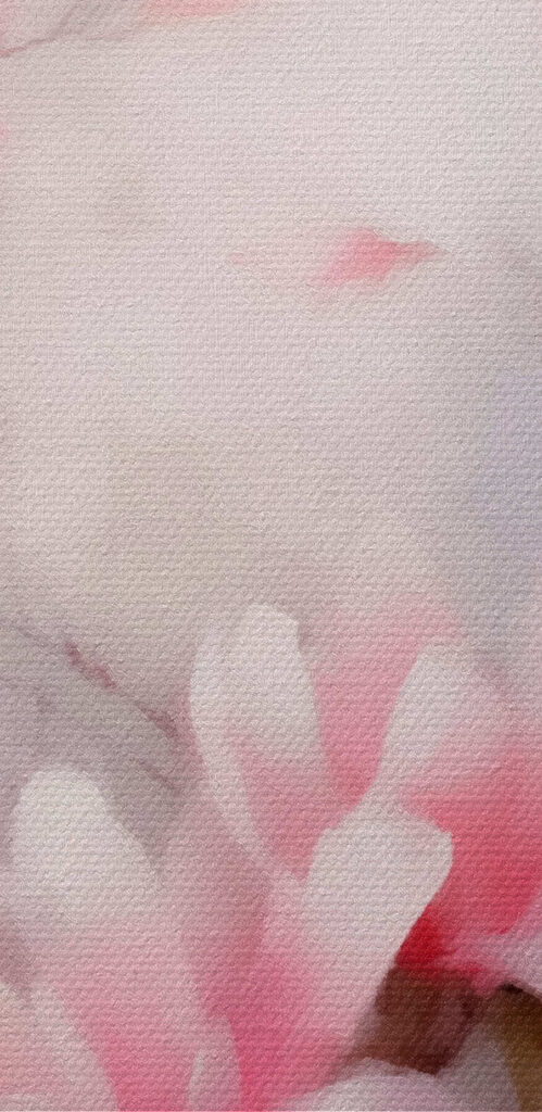 Painting of pink flowers
