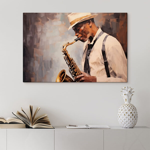 Man die saxofoon speelt Man die saxofoon speelt