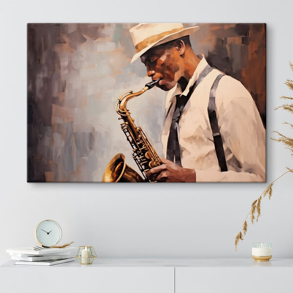 Man die saxofoon speelt Man die saxofoon speelt