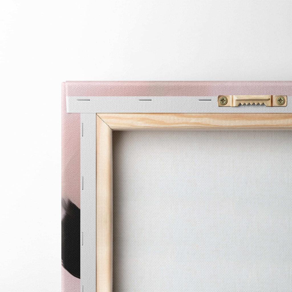 Woman with a high hair updo