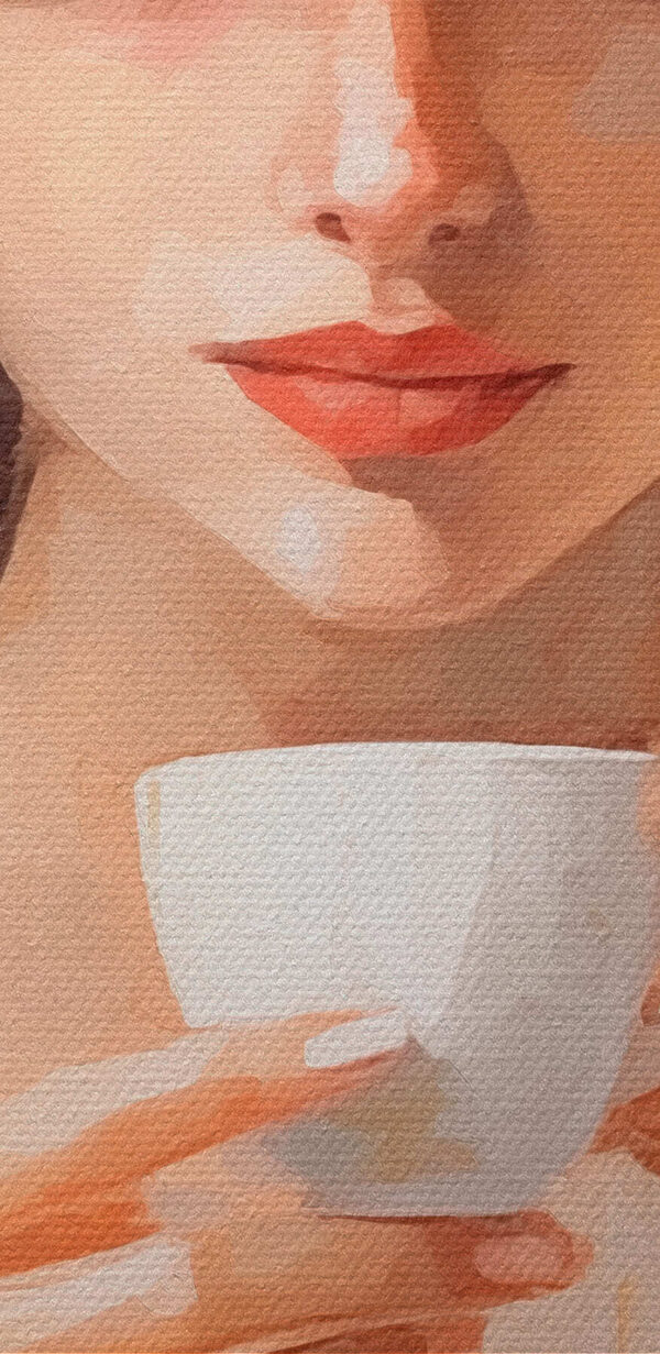 Vrouw met hoed die een beker vasthoudt Vrouw met hoed die een beker vasthoudt