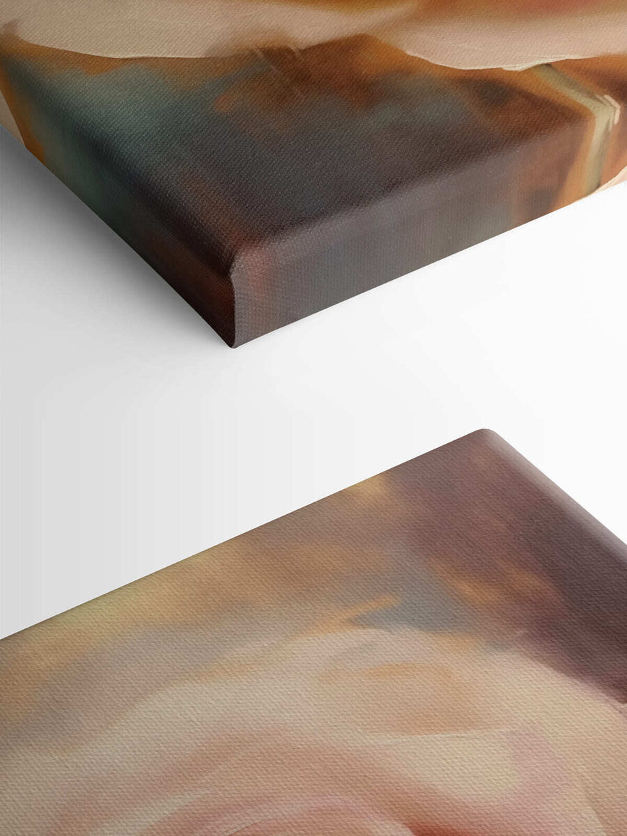 Canvas Schilderijen Elegante roos in zachte tinten - Afbeelding 3