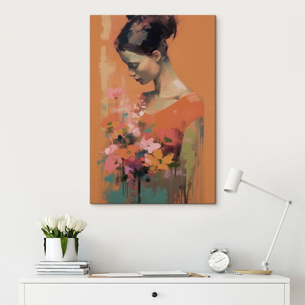 Vrouw met bloemen Vrouw met bloemen