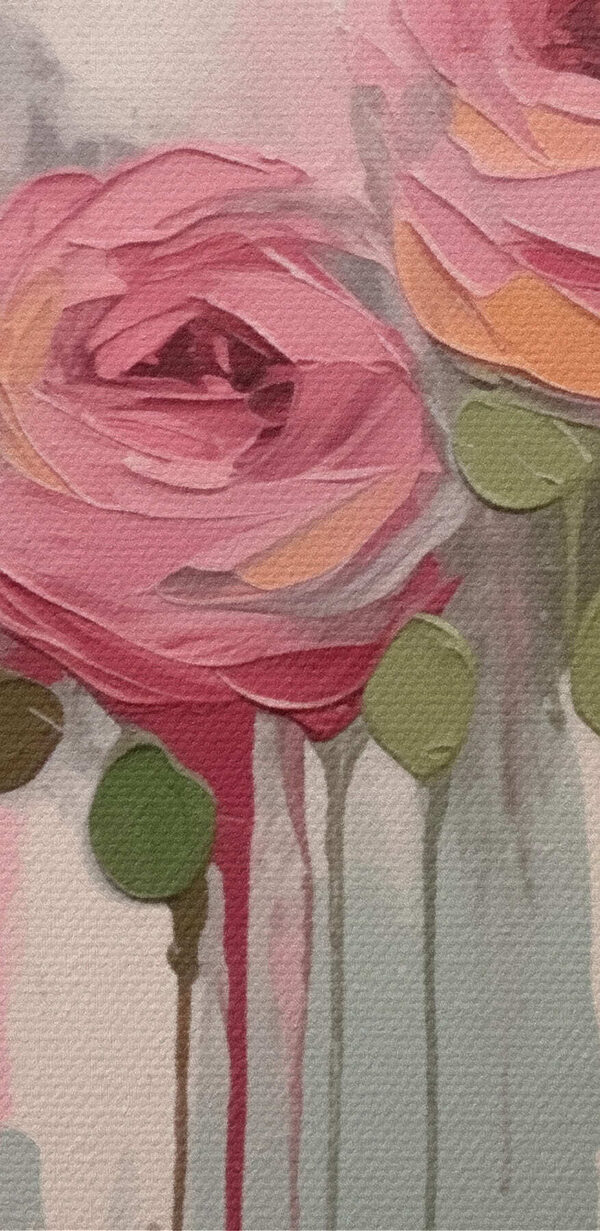 Schilderij van roze rozen Schilderij van roze rozen
