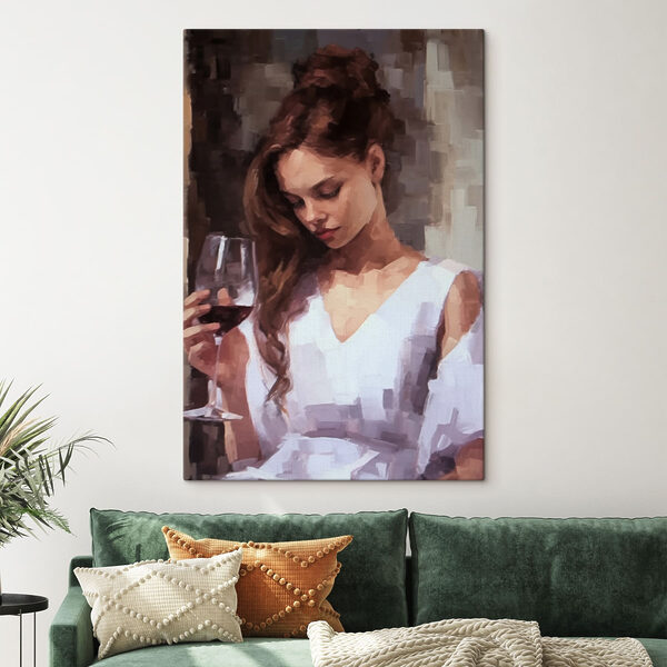 Vrouw met wijnglas Vrouw met wijnglas