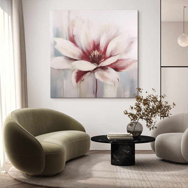 Schilderij van een bloem Canvas Schilderijen Schilderij van een bloem