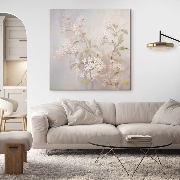 Schilderij van bloemen op een tak Schilderij van bloemen op een tak