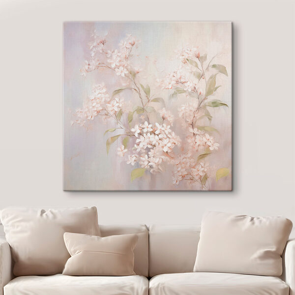 Schilderij van bloemen op een tak Schilderij van bloemen op een tak