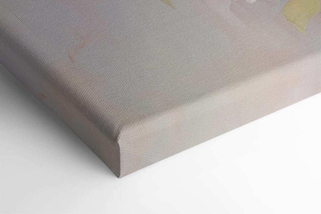 Painting of flowers on a branch