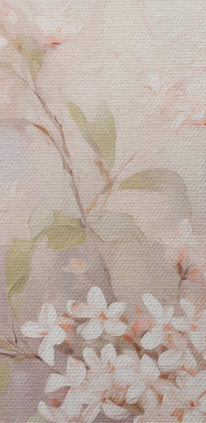Schilderij van bloemen op een tak