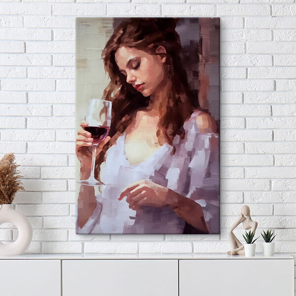 Vrouw met wijnglas Vrouw met wijnglas