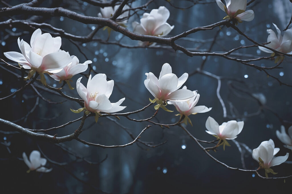 Boom met witte bloemen Boom met witte bloemen
