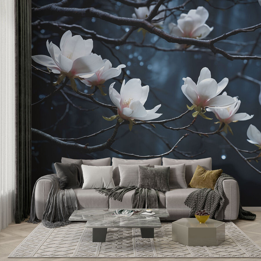 Boom met witte bloemen