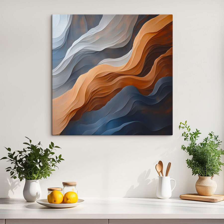 Vloeiende golven van kleur en textuur