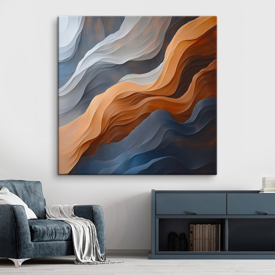 Vloeiende golven van kleur en textuur