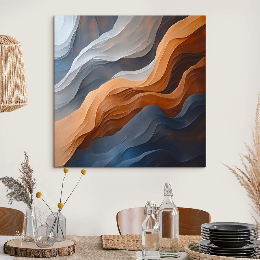 Vloeiende golven van kleur en textuur