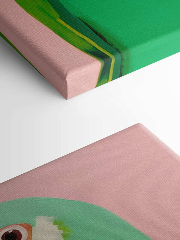 Groene papegaai met gele ogen Groene papegaai met gele ogen