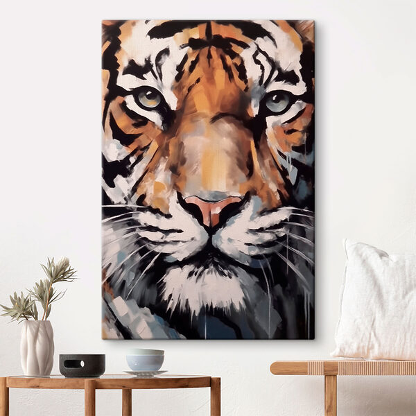 Schilderij van een tijger Schilderij van een tijger