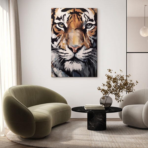 Schilderij van een tijger Schilderij van een tijger