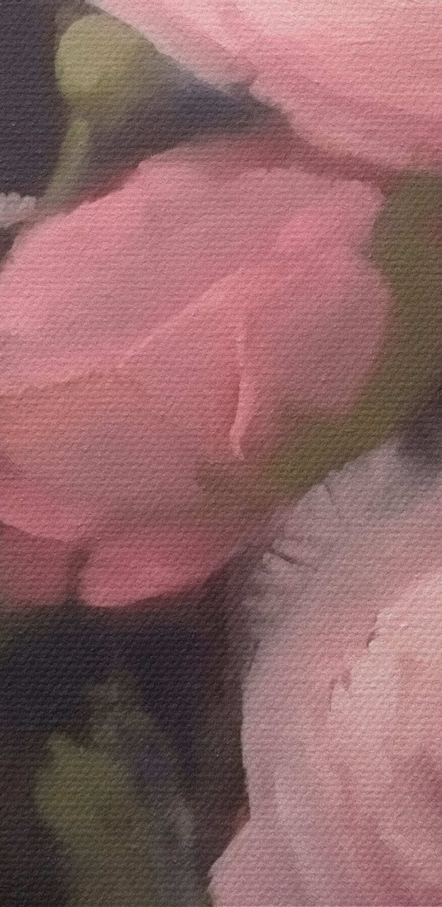 Schilderij van roze bloemen