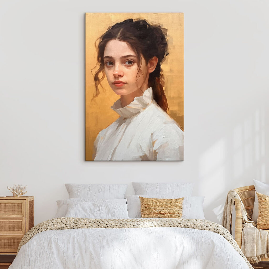 Woman in a white shirt