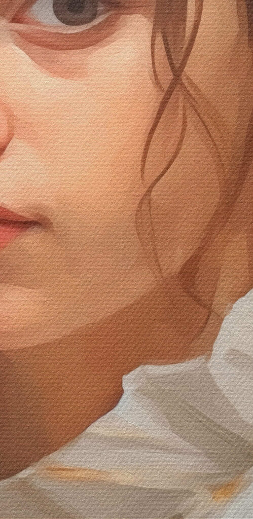 Woman in a white shirt